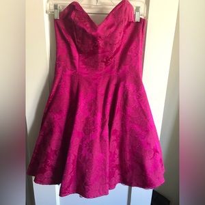 Stunning Pink Brocade Corset Dress